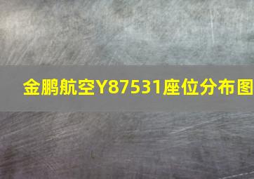 金鹏航空Y87531座位分布图