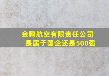 金鹏航空有限责任公司是属于国企还是500强