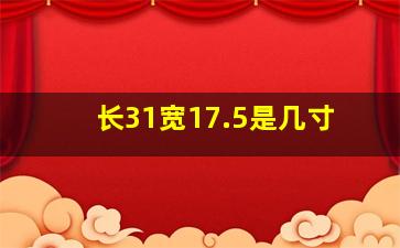 长31宽17.5是几寸