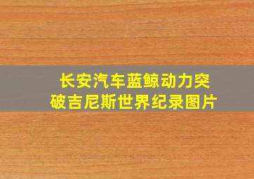 长安汽车蓝鲸动力突破吉尼斯世界纪录图片