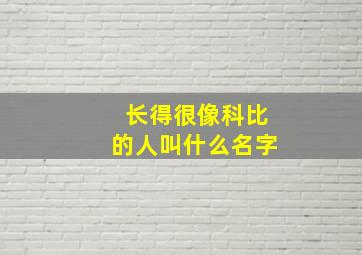 长得很像科比的人叫什么名字