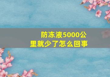 防冻液5000公里就少了怎么回事