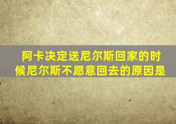 阿卡决定送尼尔斯回家的时候尼尔斯不愿意回去的原因是