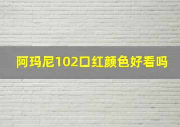 阿玛尼102口红颜色好看吗