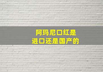 阿玛尼口红是进口还是国产的