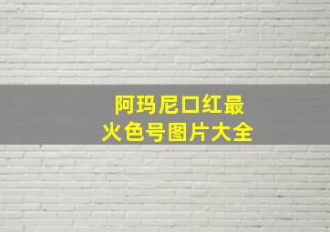 阿玛尼口红最火色号图片大全