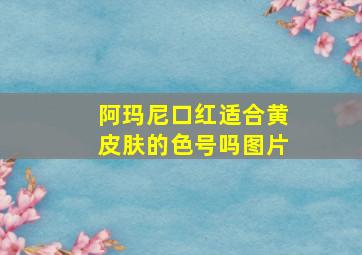 阿玛尼口红适合黄皮肤的色号吗图片