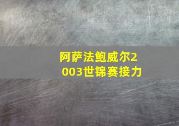 阿萨法鲍威尔2003世锦赛接力