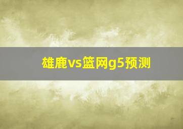 雄鹿vs篮网g5预测