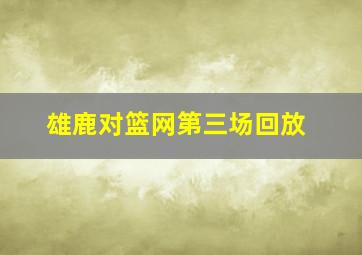 雄鹿对篮网第三场回放