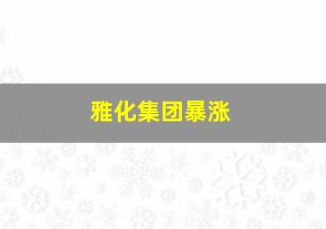 雅化集团暴涨