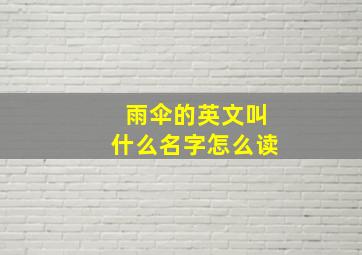 雨伞的英文叫什么名字怎么读