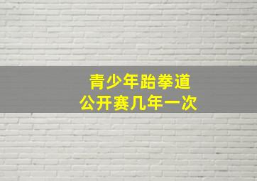 青少年跆拳道公开赛几年一次