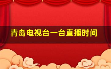 青岛电视台一台直播时间