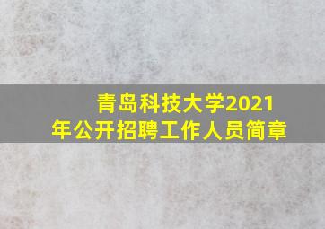 青岛科技大学2021年公开招聘工作人员简章