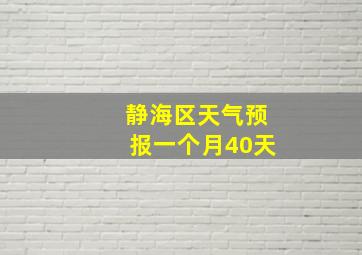 静海区天气预报一个月40天