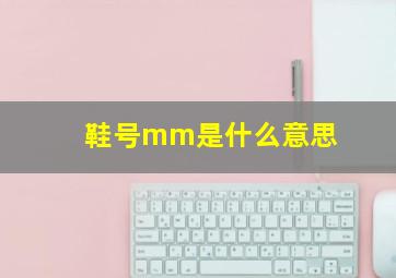 鞋号mm是什么意思