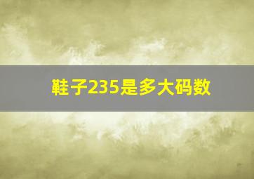 鞋子235是多大码数