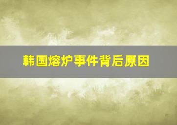 韩国熔炉事件背后原因