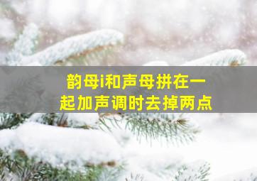 韵母i和声母拼在一起加声调时去掉两点