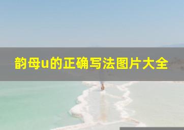 韵母u的正确写法图片大全