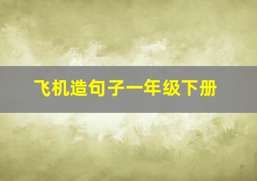 飞机造句子一年级下册