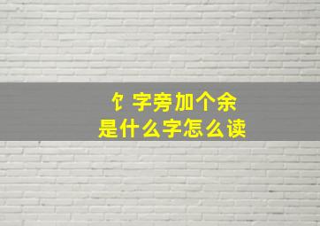 饣字旁加个余是什么字怎么读