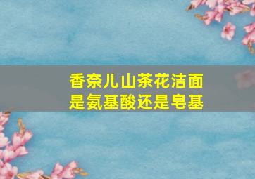 香奈儿山茶花洁面是氨基酸还是皂基