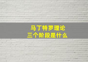 马丁特罗理论三个阶段是什么