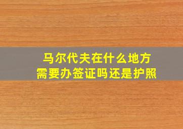 马尔代夫在什么地方需要办签证吗还是护照