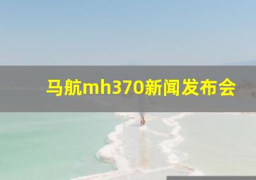 马航mh370新闻发布会