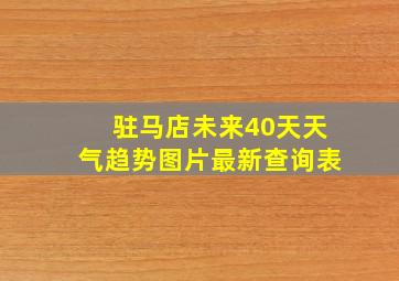 驻马店未来40天天气趋势图片最新查询表