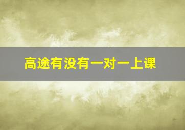 高途有没有一对一上课