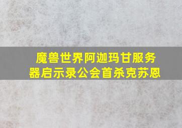 魔兽世界阿迦玛甘服务器启示录公会首杀克苏恩