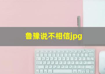 鲁豫说不相信jpg