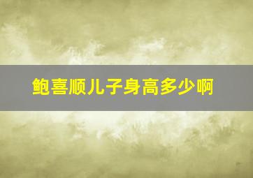 鲍喜顺儿子身高多少啊