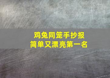 鸡兔同笼手抄报简单又漂亮第一名