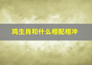 鸡生肖和什么相配相冲