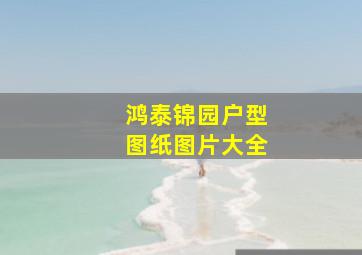 鸿泰锦园户型图纸图片大全