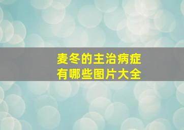 麦冬的主治病症有哪些图片大全