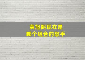 黄旭熙现在是哪个组合的歌手