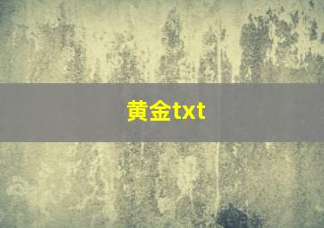 黄金txt