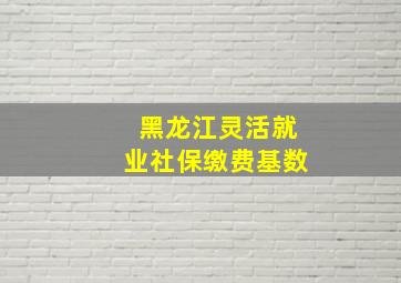 黑龙江灵活就业社保缴费基数