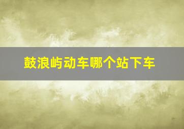 鼓浪屿动车哪个站下车