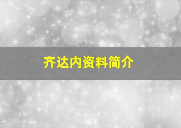 齐达内资料简介