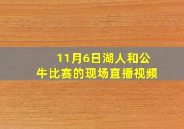 11月6日湖人和公牛比赛的现场直播视频