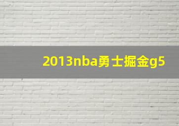 2013nba勇士掘金g5