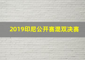 2019印尼公开赛混双决赛