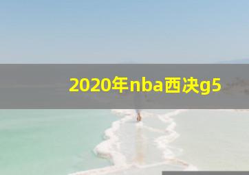 2020年nba西决g5