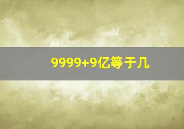 9999+9亿等于几